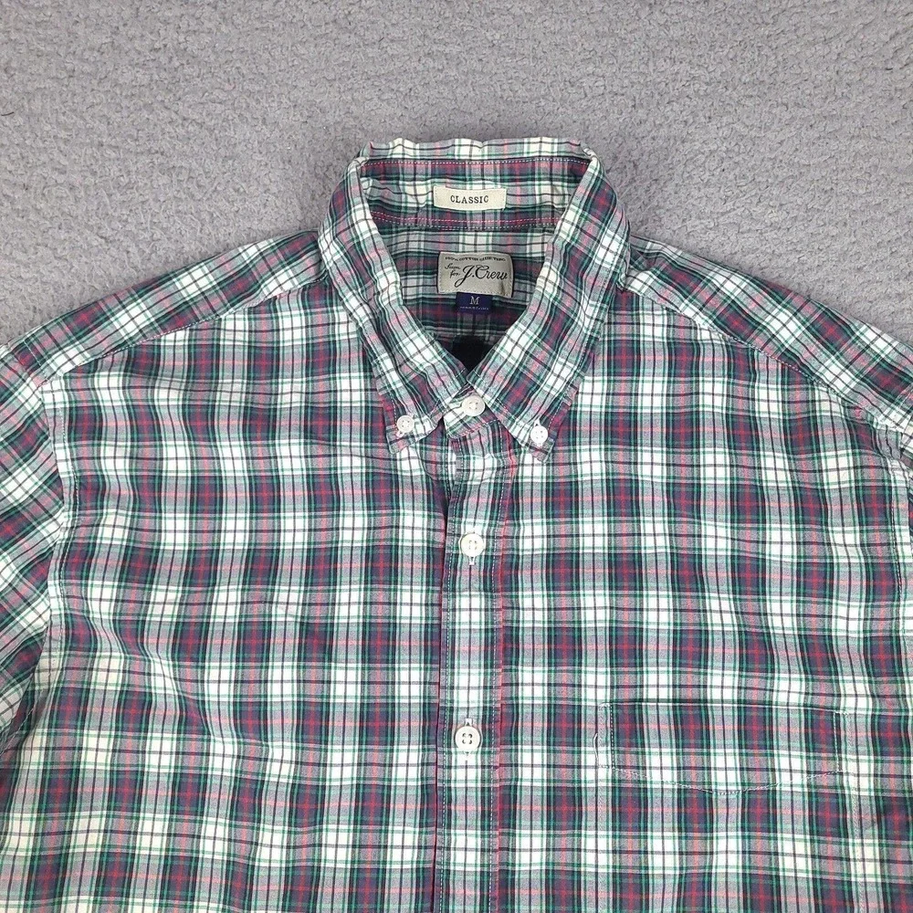 J Crew Shirt Mens Medium Classic Fit Plaid Button‎ Down Multicolor